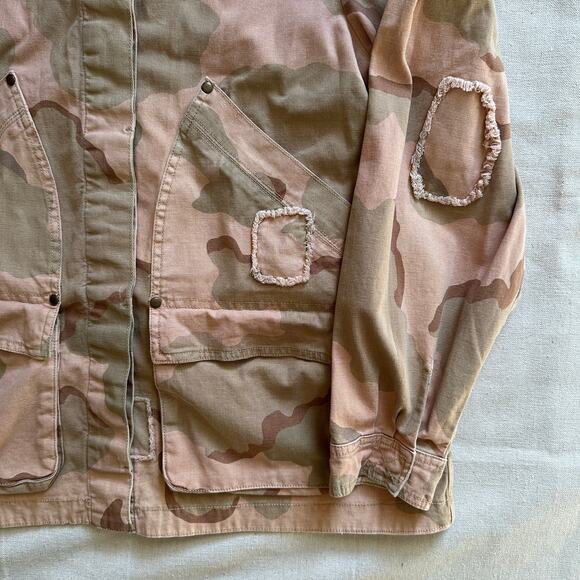 Anthropologie Lida Utility Pink Camo Jacket Womens Large Excellent Condition - Picture 4 of 10